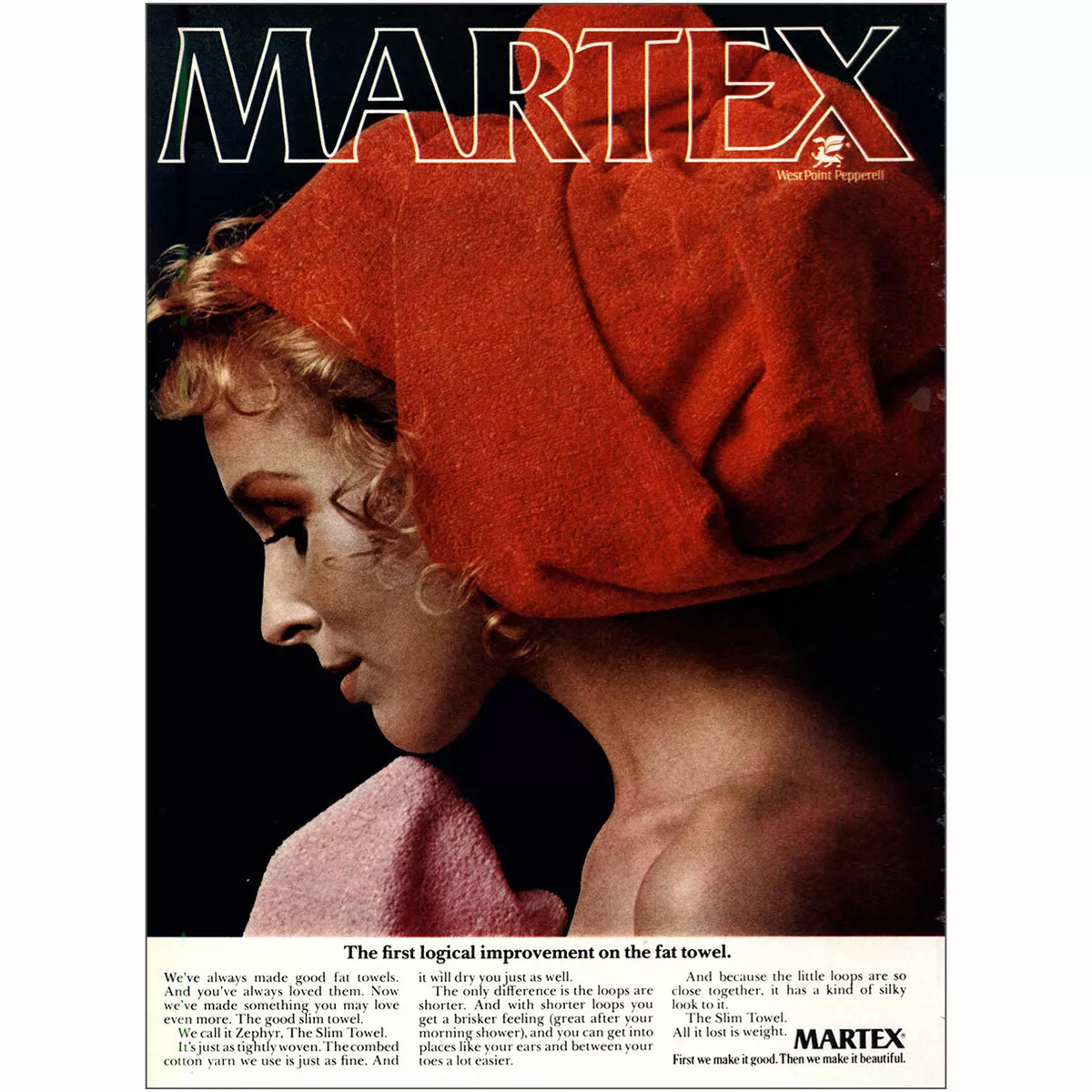 1971 Martex Towels Logical Improvement On the Fat Towel Vintage