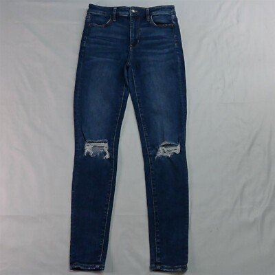 Jegging American Eagle Destroyed – Taille Haute, Super Stretch, Taille 4R, Occasion TB
