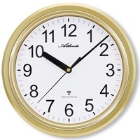 Funk Wanduhr Modern Rund 28 Cm GroßE Arabische Zahlen Gold - Atlanta 4522/9