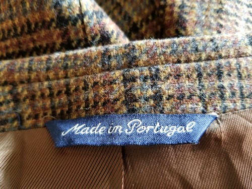 Vintage Paul Frederick 40S Pink brown tartan WOOL Tweed sport Coat Blazer Jacket - Picture 7 of 8