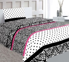 TWIN OR FULL KIDS BED SHEET SET PRINTED DESIGN MICROFIBER FLAT FITTED SHEET