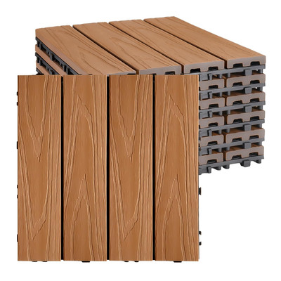 Wood Plastic Composite Patio Deck Tiles,Diy Interlocking Decking Tiles, Floor Ti