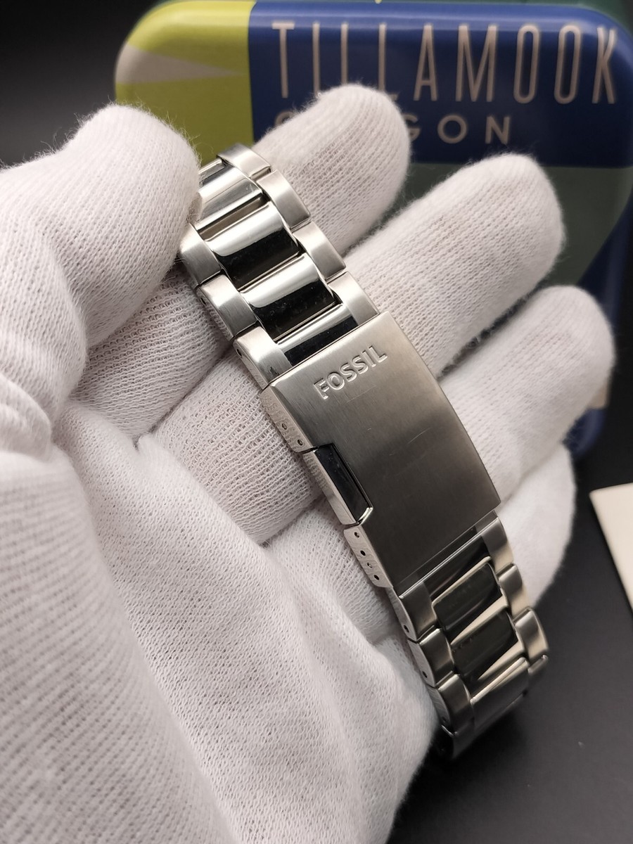 Fossil Stainless Steel Silver Watch Unisex BQ3186 40mm Date Window New Battery FOSSIL QUARTZ SILVER BQ3186 UNISEX ADULTS FULL WORKING ALL  main image 4