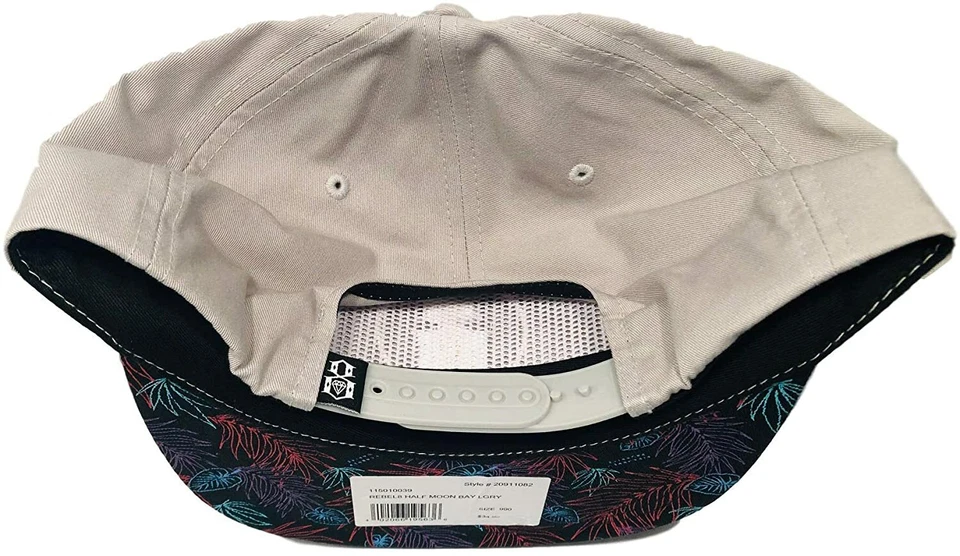 REBEL8 HALF MOON BAY GRIS CLARO AJUSTABLE GORRA SNAPBACK Foto 3 de 3