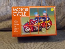 Vintage Tin Toy Motorcycle Made in China Mechanical