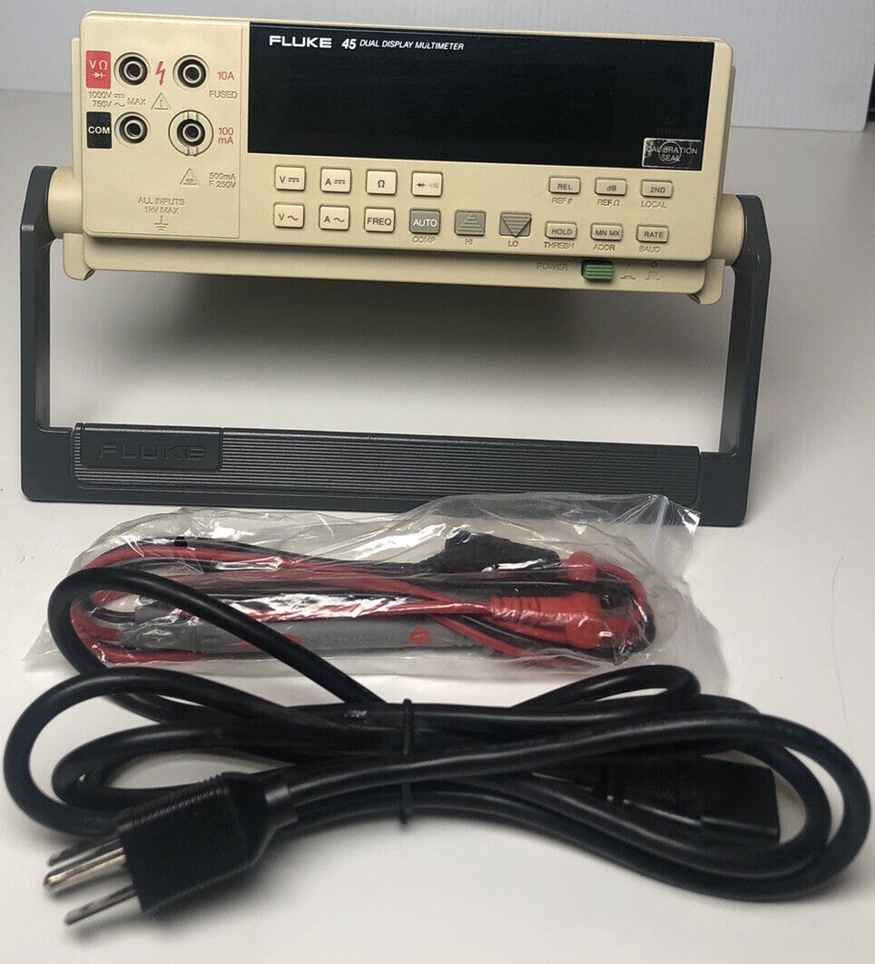 Fluke 45 , 5.5 Digit Dual Display Digital Multimeter Used In Fluke 45 , 5.5 Digit Dual Display Digital Multimeter Used In