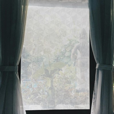 Triangular Prisms Pattern No Glue Window Privacy Film 78.74''L x 17.72''W Clear