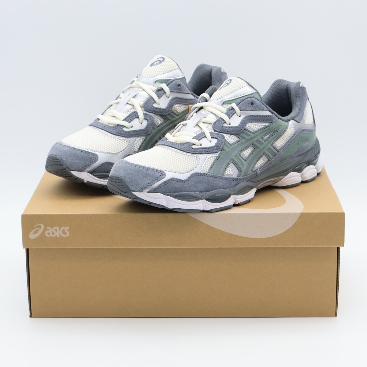 1203A383-101 Asics Gel-NYC Cream Steel Grey Ivory Khaki Green 
