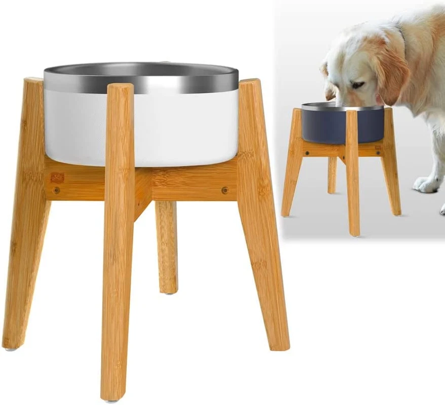 Dog Bowl Stand for Large Dogs - Height 14-Inch, Adjustable