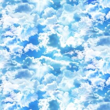 Timeless Treasures Sky C8463 Blue Clouds in Sky Cotton Fabric