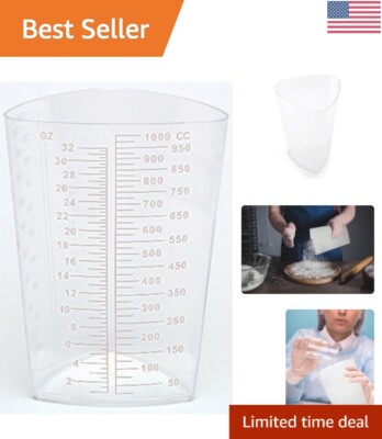 Eco-Friendly Graduated Container for Lab and Kitchen - 1000cc/1 Liter