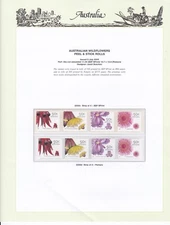 AD1323) Australia 2005 Wildflowers 2 x P&S Strips of 4, $10 & $5 Booklets, Colle