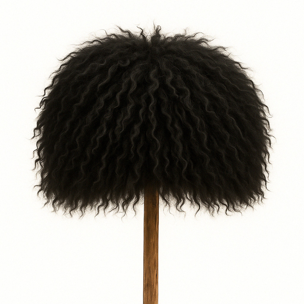 Black Papakha Hat | Handmade Sheepskin Wool Caucasian Traditional Hat