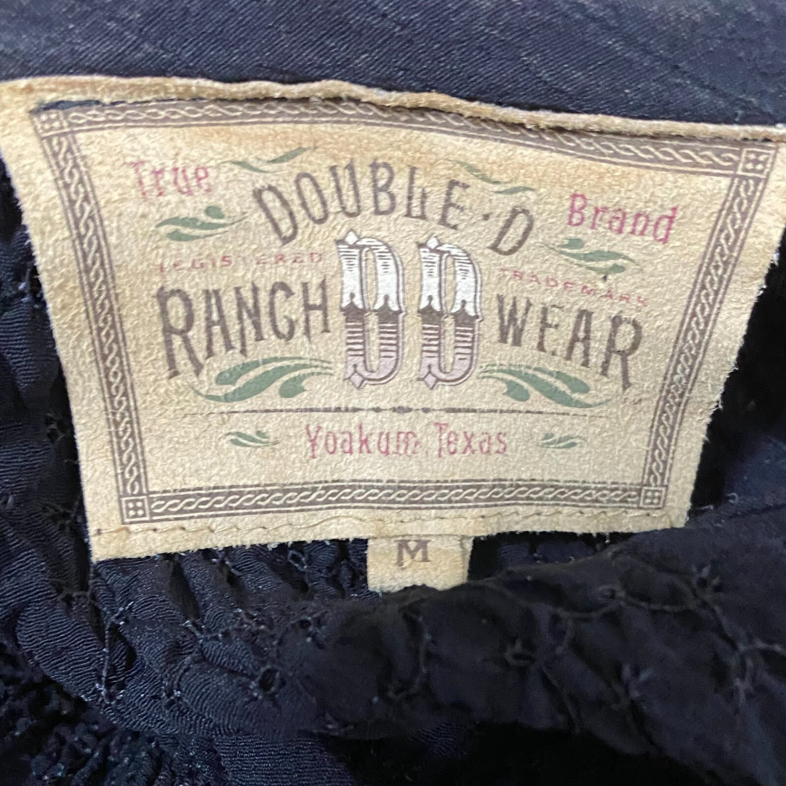 Double D Ranch Jacket M Black Silver Button Up Te… - image 8