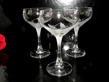 3 Champagnerkelche Sektkelche  Bleikristall Spiegelau DREAM Blüten satiniert