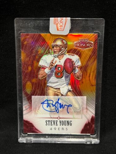 STEVE YOUNG 49ERS 2020 PANINI HONORS PRIZM ENCASED AUTOGRAPH AUTO #D 1/5 - Picture 1 of 3