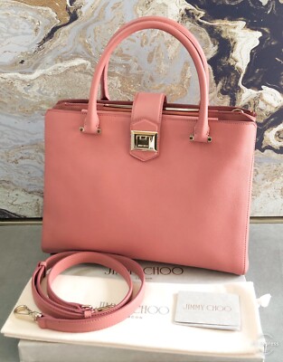 カラマリ In Stores! Jimmy Choo Marianne S Coral Leather Tote Bag | eBay