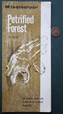 1960s Era Flora Mississippi Petrified Forest brochure 36 Million Years Old # 1--