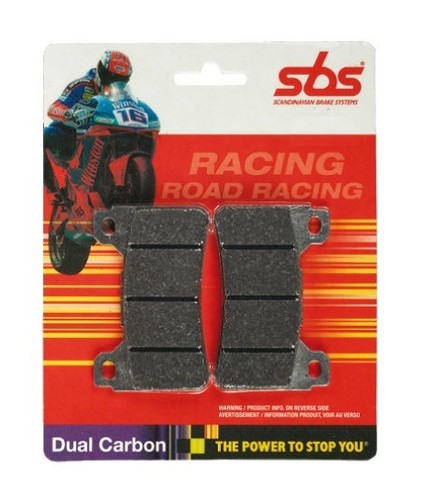 SBS Dual Carbon Racing Front Brake Pads Honda CBR 600 F4, F4 Sport 1999 - 2006