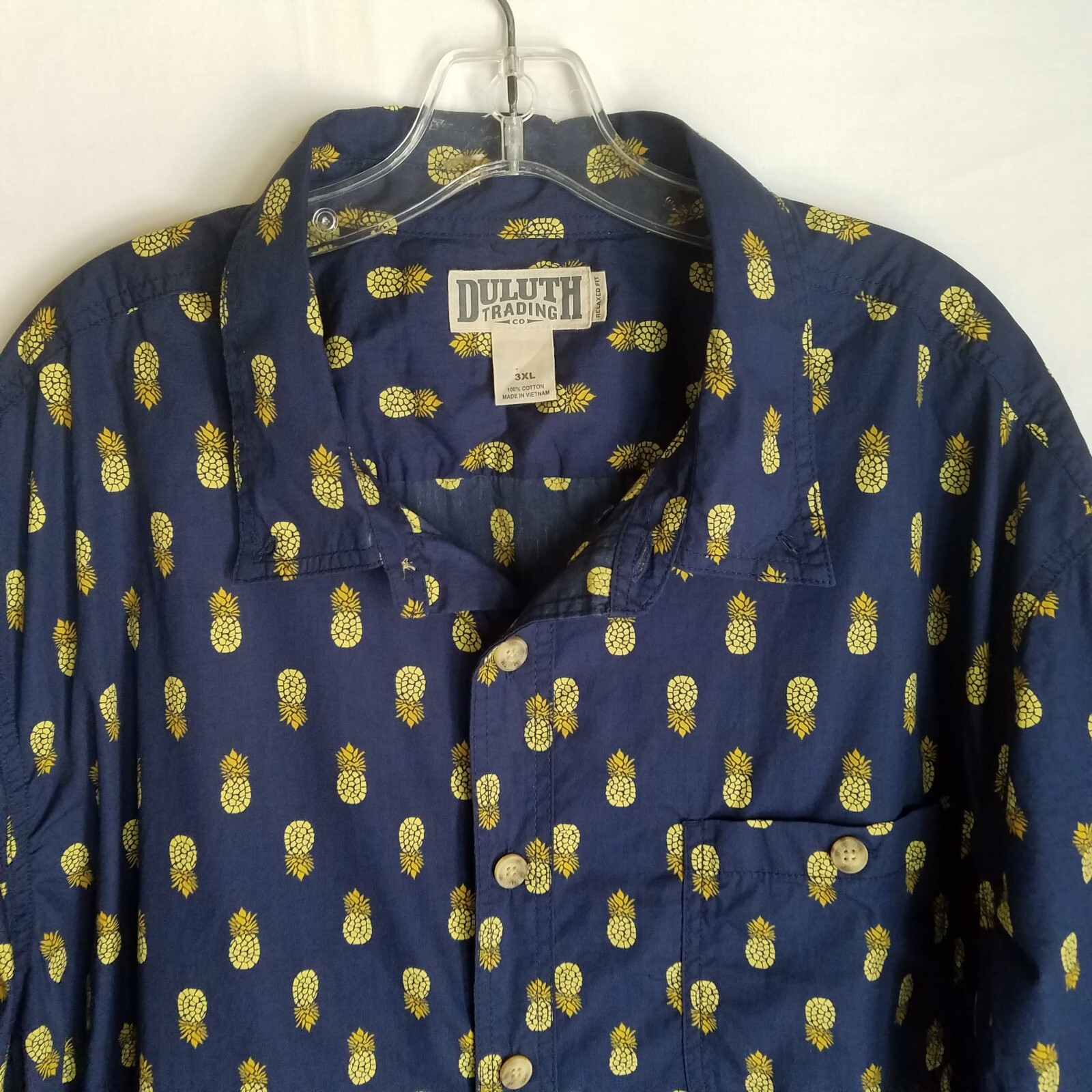 Duluth Trading Co Pineapple Pattern Button Front … - image 2