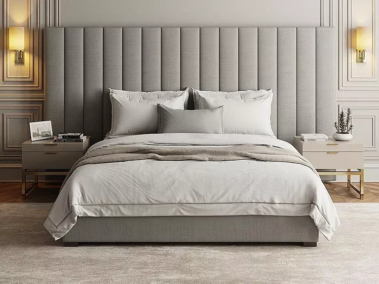 Velvet wall mounted deals headboard