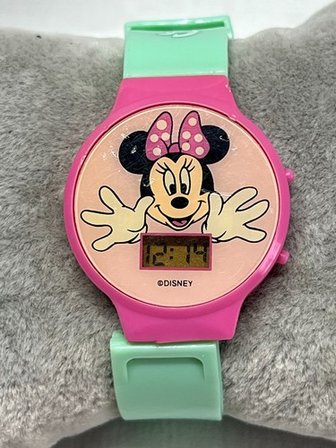 RARE Kids Disney DISLC31 Minnie Mouse 7 Interchangeable Bands Digital Watch - Picture 2 of 24