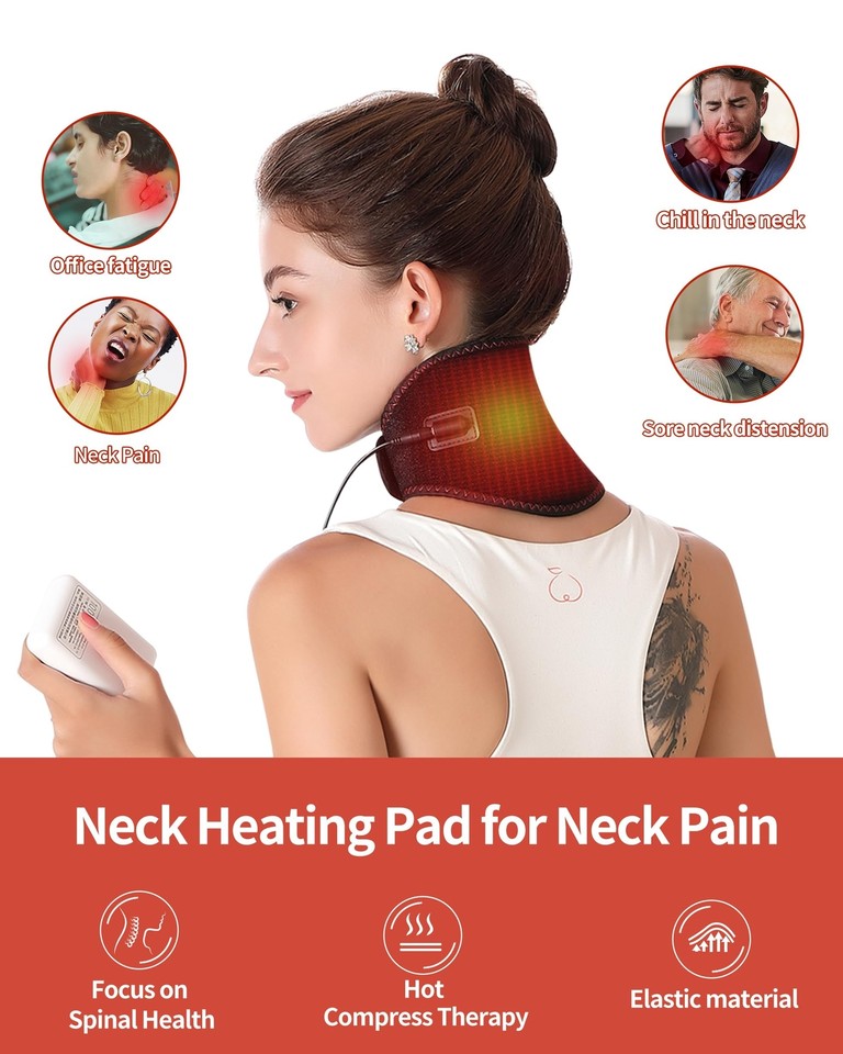 Neck Heating Pad, Neck Heating Pad for Neck Pain Electric, 3 Levels