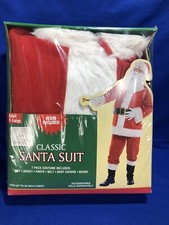 Classic Santa Claus Suit Adult XL Costume Hat Jacket Pants Beard Belt Christmas