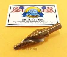 Broca escalonada Drill Hog 1/4"-3/4" flauta espiral cobalto UNIBIT garantía de por vida
