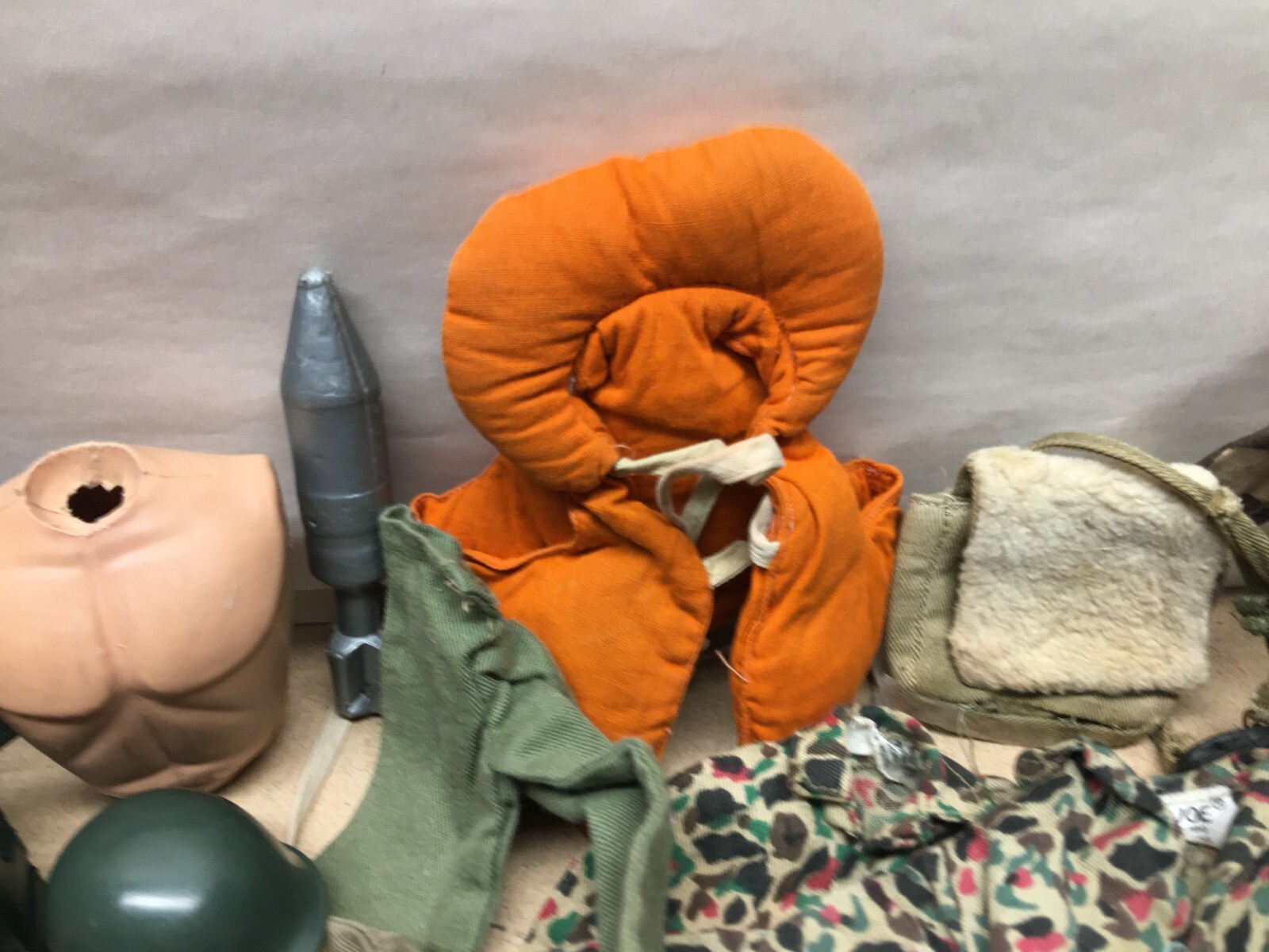 VINTAGE G I JOE ADVENTURE TEAM ASSORTED UNIFORMS AND ACCESSORIES 1960's