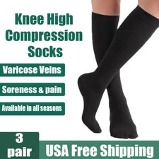  15-20 mmHG Compression Socks Men Women Best for Varicose Veins Edema Swelling 