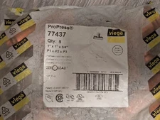 ❗SALE❗ 5 Pack Viega 77437 ProPress 1" x 1" x 3/4" P1 x P2 xP3 Copper Tee 
