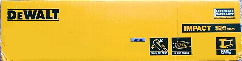 Dewalt 3" Black Impact Steel Extension, 3/8" Drive, 74-697D - Image 3 of 3