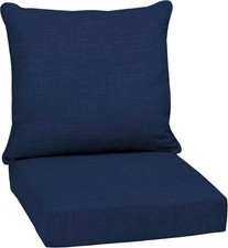 Arden Outdoor Deep Seat Cushion Set 24 in x 24 in Weather-Proof Rain-Proof Fade