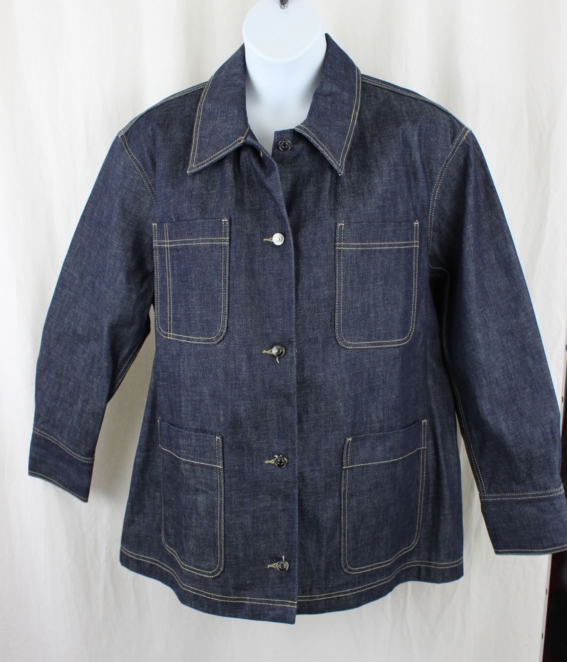 Lee Matthews NWOT Women's Denim Button Down Jacket Coat XL