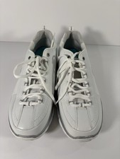 Scarpe da ginnastica stringate Skechers elite memory foam bianche taglia uk 7
