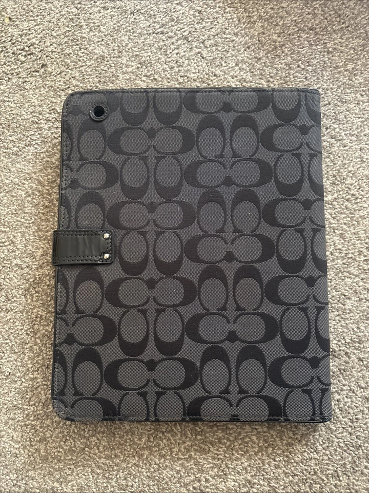 Soporte Coach Tablet EReader Signature Lona Cuero Foto 2 de 4