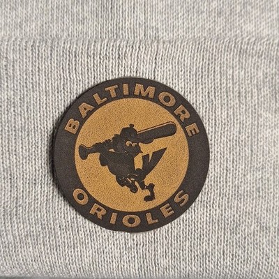 Orioles Leather Round Patch MLB (Patch Only)