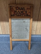 Vintage Dubl Handi Washboard Co Columbus Ohio Wash Board Wood 18X 8.5"