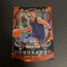 2020-21 Panini Prizm Draft Picks - Crusade Deni Avdija #86 Red Cracked Ice
