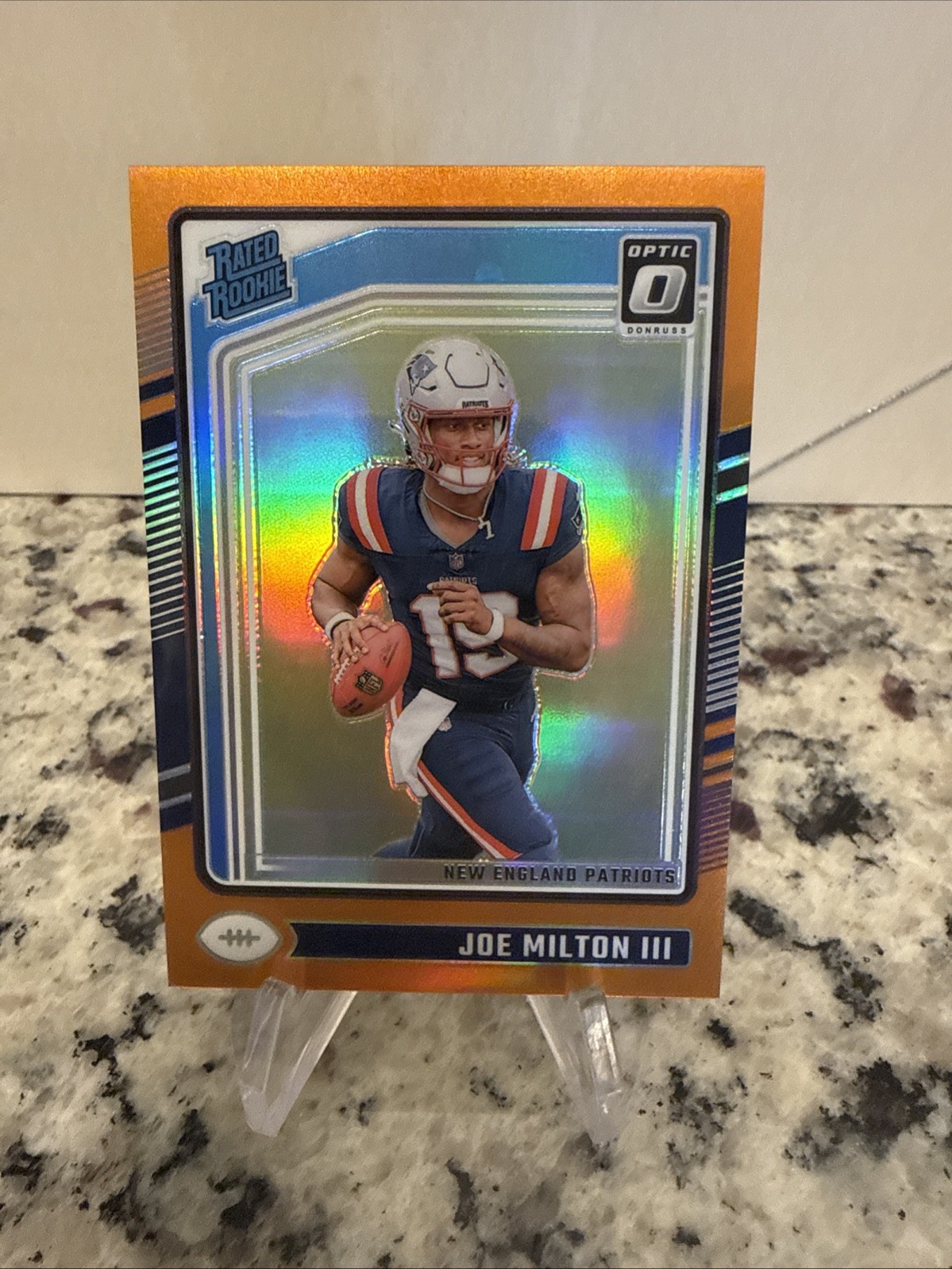 2024 Panini Donruss Optic Rated Rookie Joe Milton III #255 Orange /249
