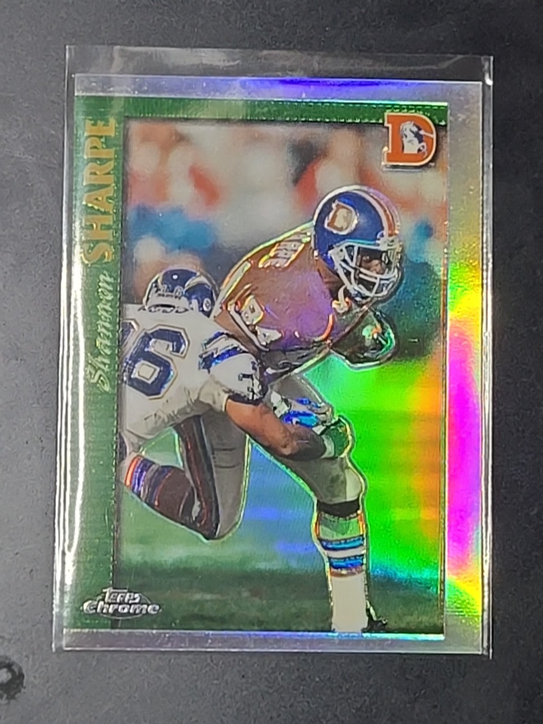 Shannon Sharpe 1997 Topps Chrome Refractor #46 Super Clean!! Broncos Refractor