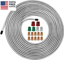 3/16" Stainless Steel Brake Line Kit - 25 Feet Heavy-Duty  Rust-Proof Brake Tu
