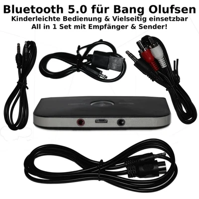 MARKENLOS Bluetooth V5 für Bang Olufsen Beosound Ouverture Adapter Set für Beo AUX Buchse