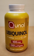Qunol Ubiquinol CoQ10 100mg 120 Softgels Adults Exp-12/2027