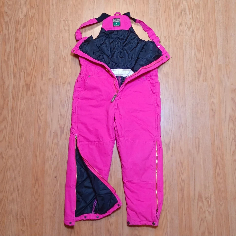 CE Schmidt Insulated Bib Overalls Youth Girls Medium 10-12 Pink - Image 2 of 4