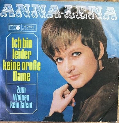 Anna-Lena : Zum Weinen kein Talent,    7'' Single von 1969