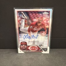 Levi Stoudt 2023 Topps Chrome Update Refractor Auto /499 RC Reds