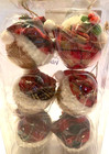 Rustic Cottage Collection 6 Jute Twine Snowman Heads w/Plaid Hats Ornaments — photo 9