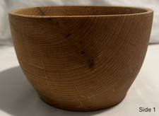 Hand-Turned Solid Wood Bowl - Medium - Light Color, Natural Finish